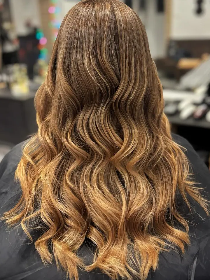 Balayage do blond s vlnami